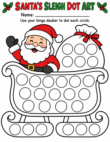 Dauber Santa’s Sleigh