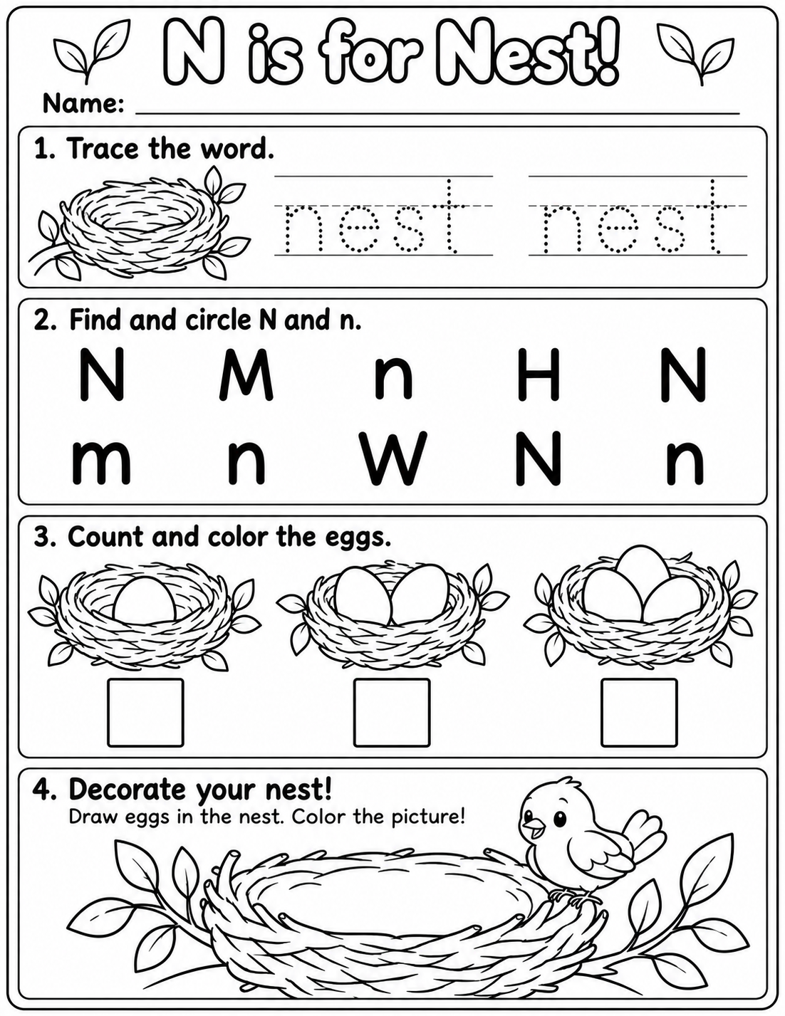 N worksheet