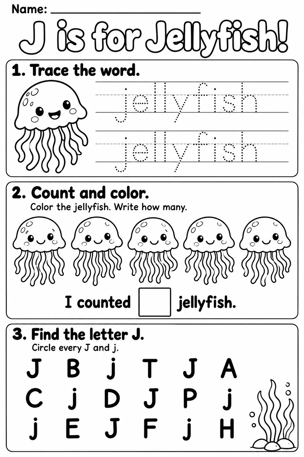 J worksheet