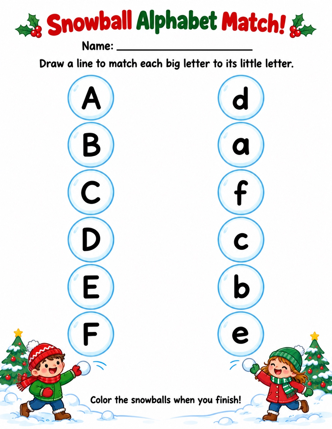 Alphabet Matching