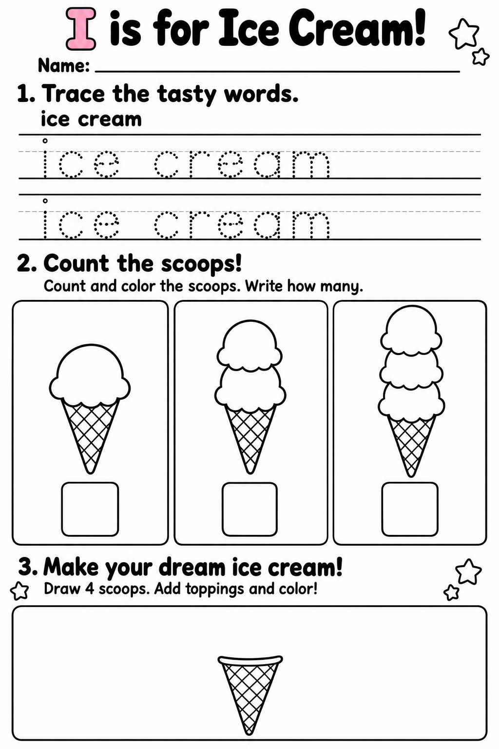 I worksheet