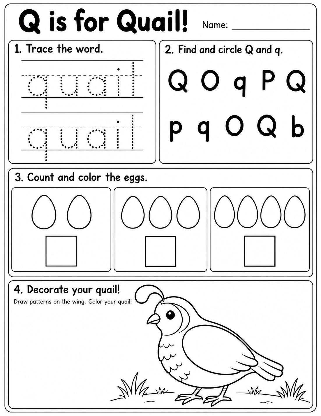 Q worksheet