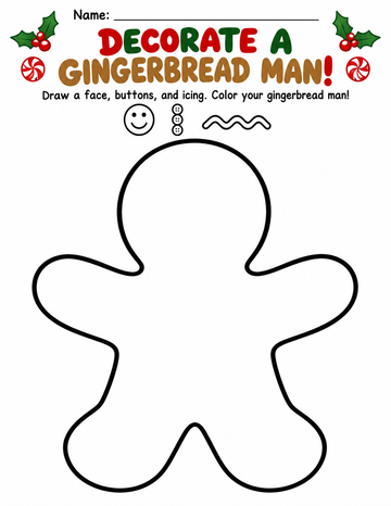 Decorate a Gingerbread Man