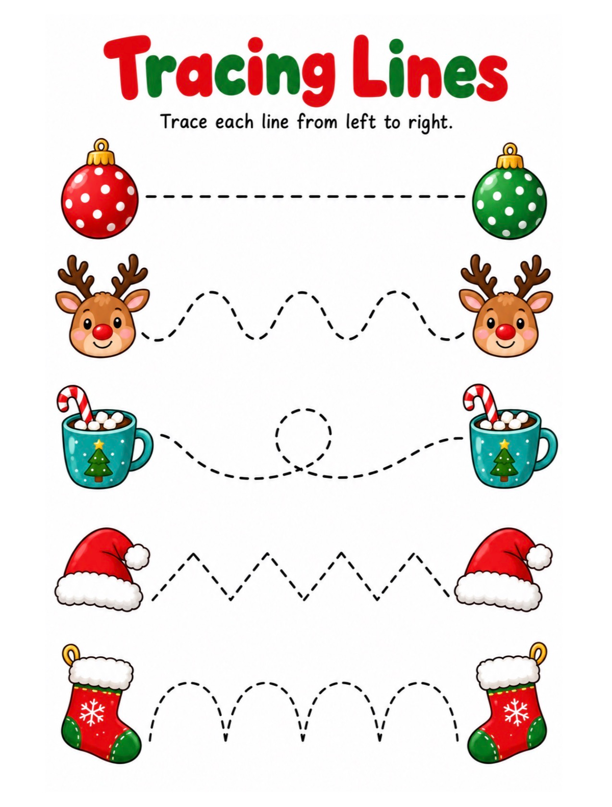 Christmas Tracing Lines