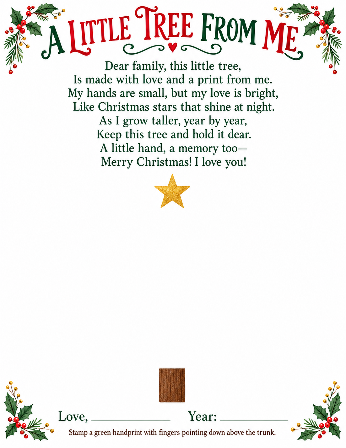 Christmas Tree keepsake