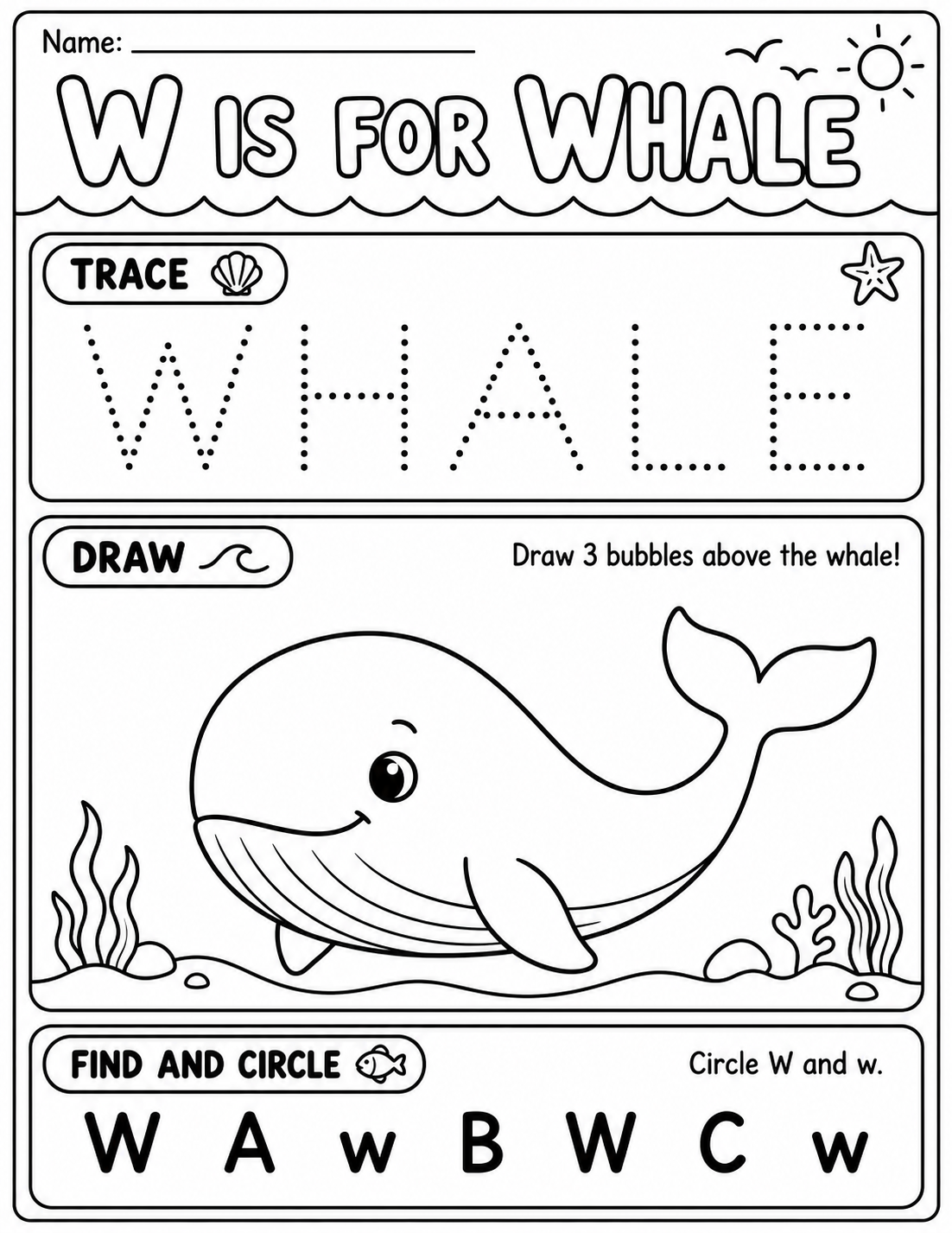 W worksheet