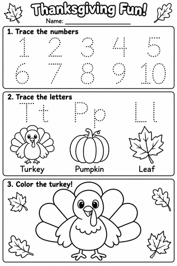 Thanksgiving Worksheet