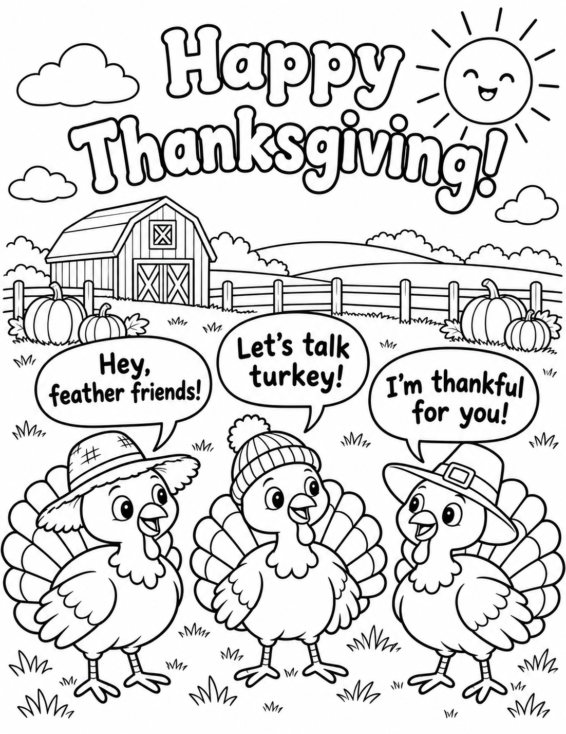 Thanksgiving Coloring Page