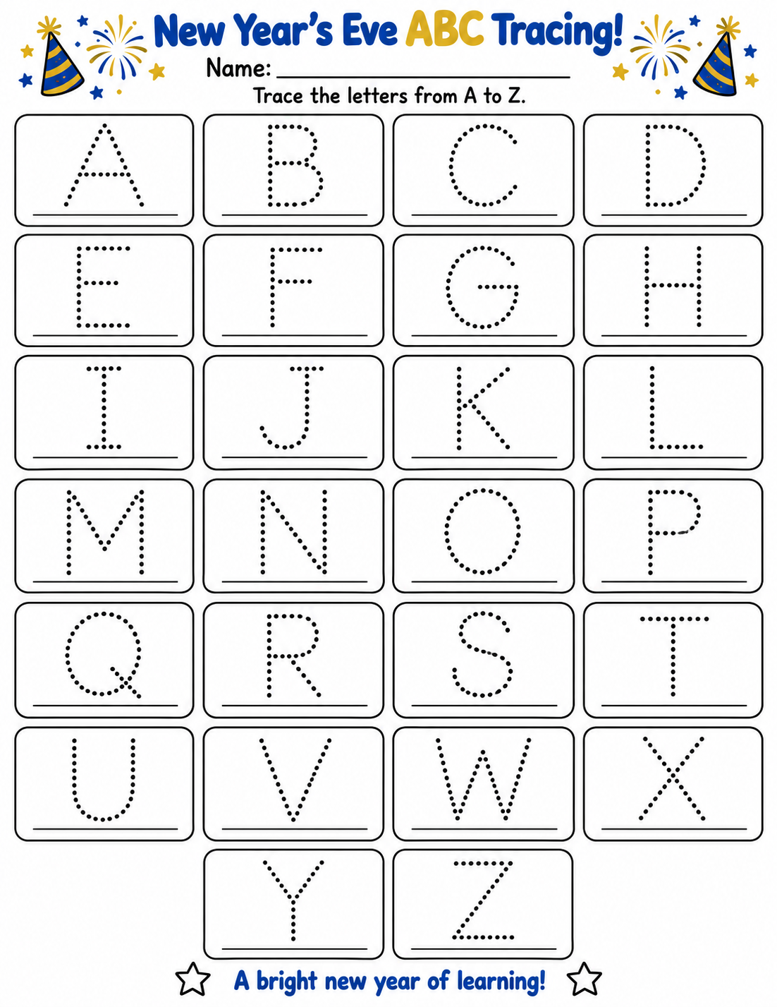 A-Z letter Tracing