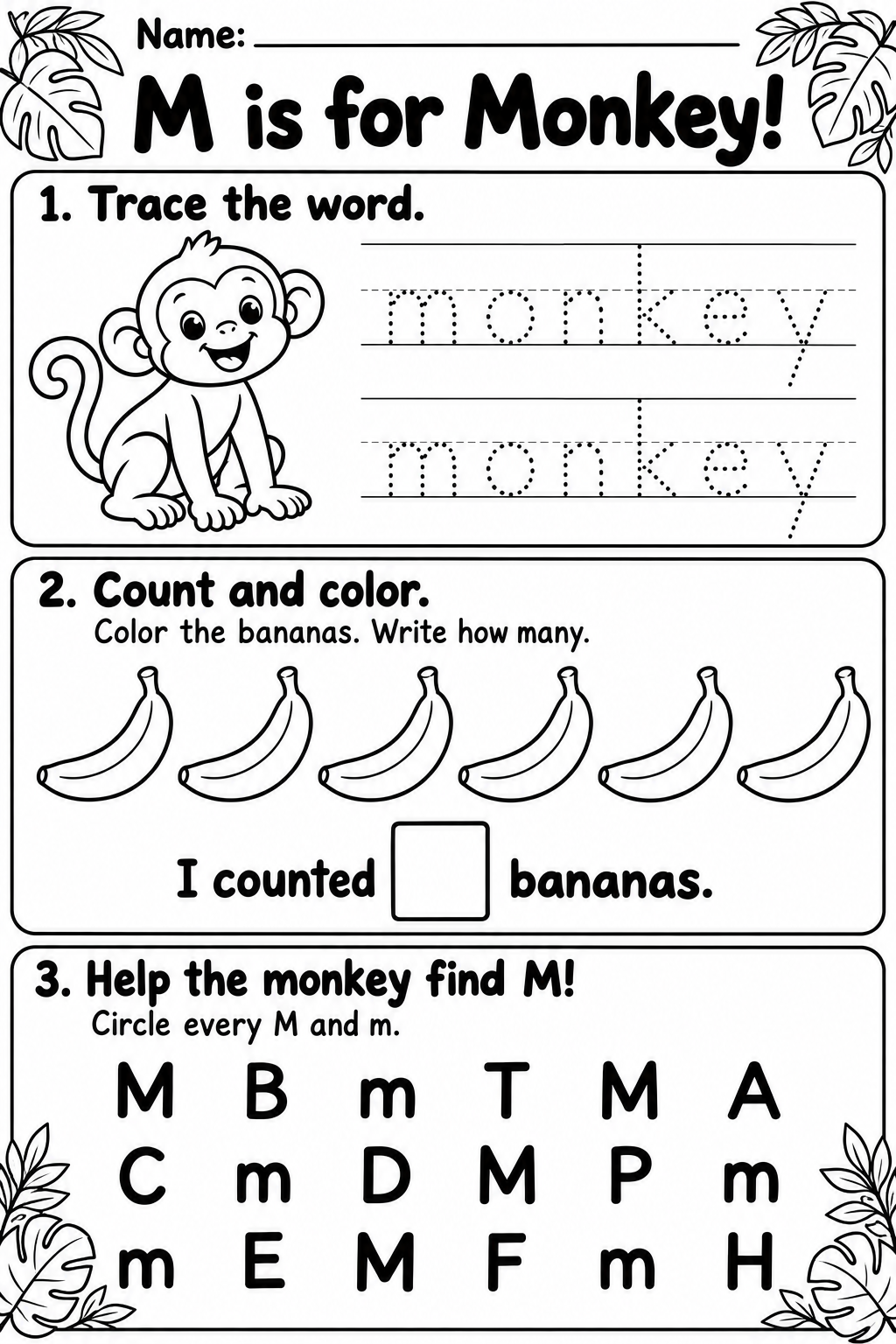 M worksheet