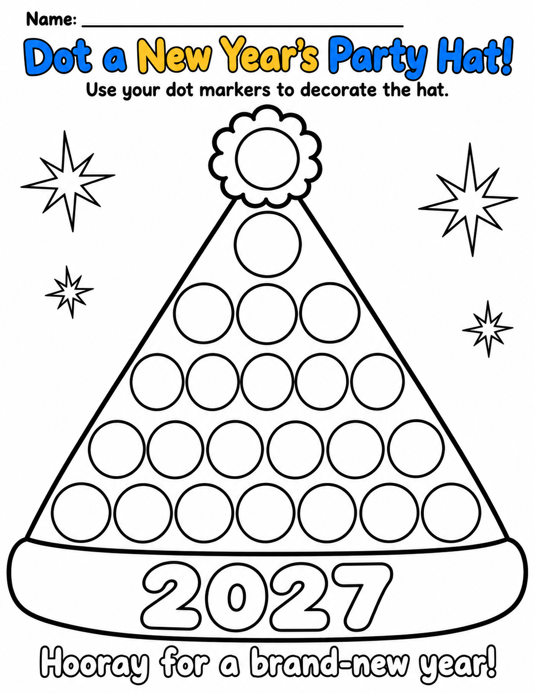 Dot marker party hat