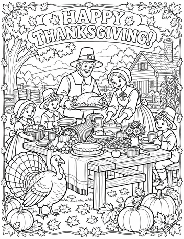 Thanksgiving Coloring Page