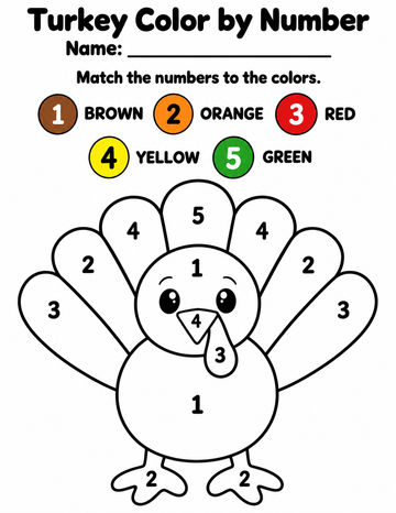 Turkey Color By Number