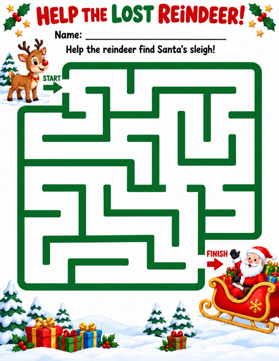 Reindeer Maze