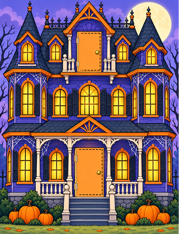 Haunted House Surprise Cutouts
