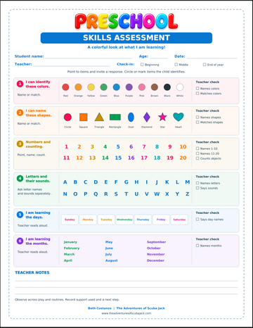 Preschool Skill Assessment