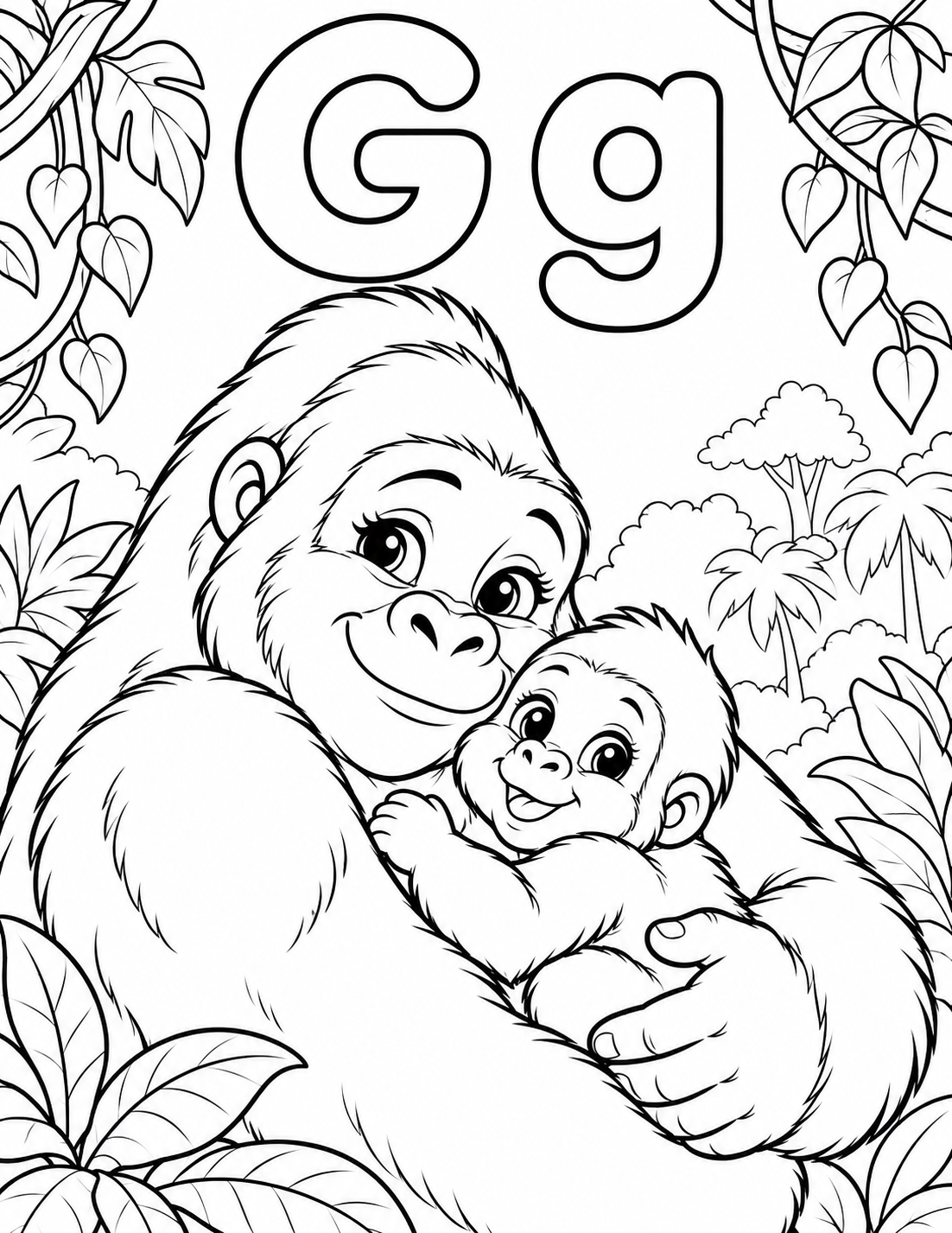 Gorilla and baby