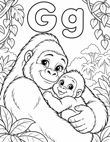 Gorilla and baby