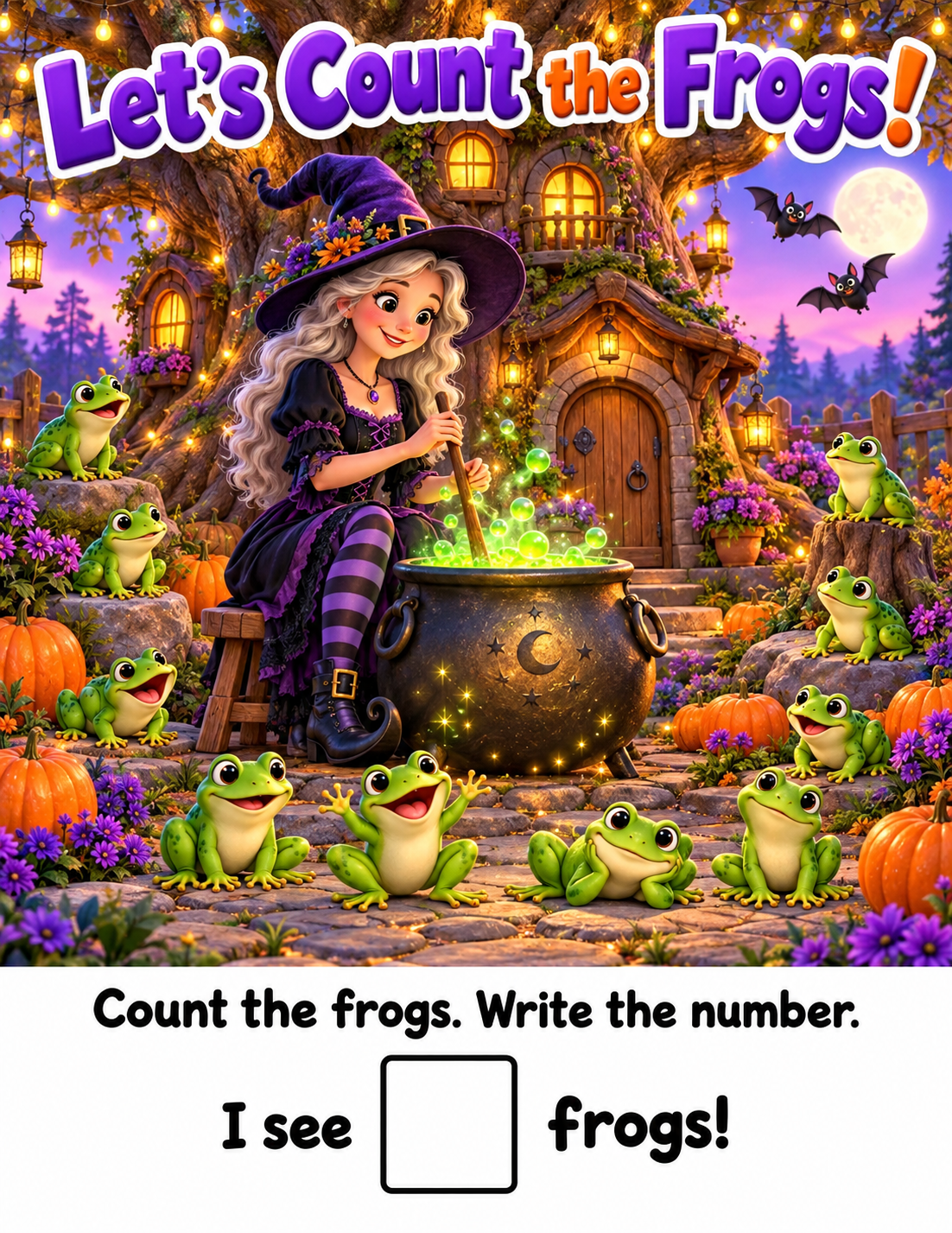 Halloween Count The Frogs